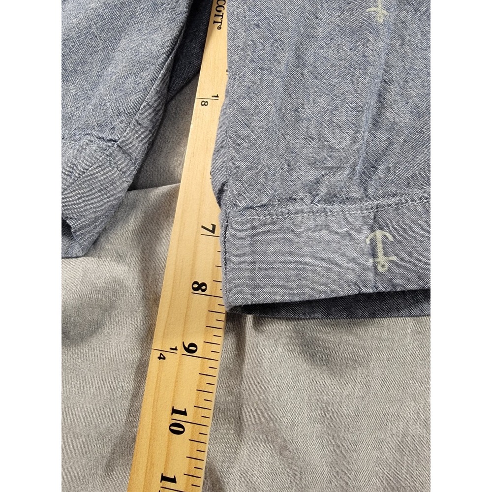 J. Crew Gramercy Shorts‎ Mens 34 Blue Anchor Chino Preppy Sailing Beach Casual - Picture 3 of 8